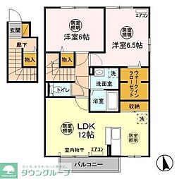 ビューフォレストC 2LDKの間取図画像