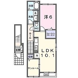 モデルノ4 1LDKの間取図画像