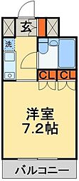 エリート・イン柏 1Kの間取図画像