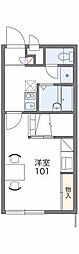 レオパレスパインブルーム2 1Kの間取図画像
