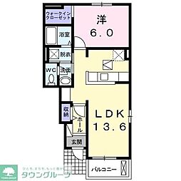 ニューグレイス 1LDKの間取図画像