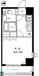 ヒューマンハイム我孫子 1Kの間取図画像