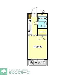 エンゼル・杉田 1Kの間取図画像