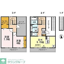 アトリオみなみだいら2 2DKの間取図画像