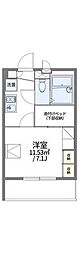 レオパレス多摩ぶらーま 1Kの間取図画像