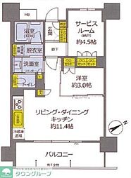 調布市小島町1丁目マンション 1SLDKの間取図画像