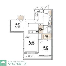 (仮称)中野島メゾン 2LDKの間取図画像