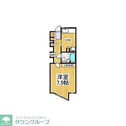 リリーハイツ 1Kの間取図画像