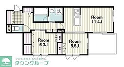 ウィステリア 2LDKの間取図画像