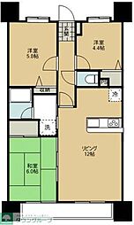 レクセルプラザ西川口 3LDKの間取図画像