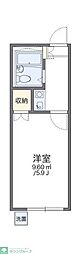 レオパレスエクセル領家 1Kの間取図画像