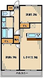 間取図画像 2LDK