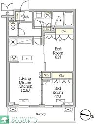 ミレーネ滝野川 2LDKの間取図画像