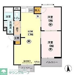 サンパーク816 2LDKの間取図画像