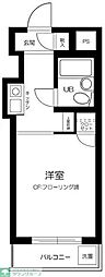 スカイコート西川口 1Kの間取図画像