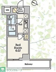 蕨市中央4丁目マンション 1Kの間取図画像