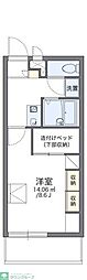 レオパレスフラワー 1Kの間取図画像