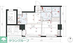 リヴシティ西川口 1DKの間取図画像