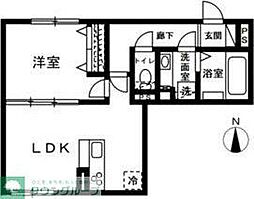 さいたま市桜区西堀7丁目アパート 1LDKの間取図画像
