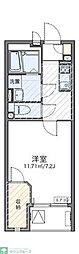 レオネクストグラティチュード 1Kの間取図画像