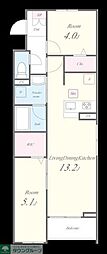 ville neuve 2LDKの間取図画像