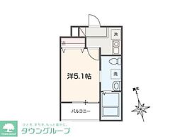MELLAS川口 1Kの間取図画像