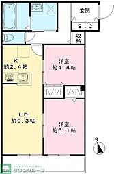 ル シエル 2LDKの間取図画像