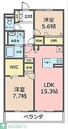 コサカリーノ 1LDKの間取図画像