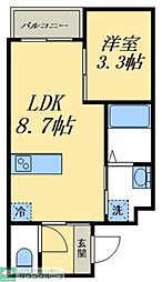 川口市飯塚1丁目計画 1LDKの間取図画像