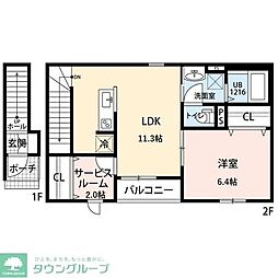 グランスリジエ 1SLDKの間取図画像