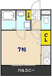 サンフェリーチェ 1Kの間取図画像