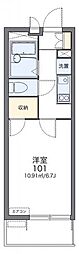 レオパレスT&K 1Kの間取図画像