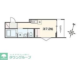 MELLAS西川口IV ワンルームの間取図画像
