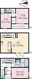ベルリード 3LDKの間取図画像