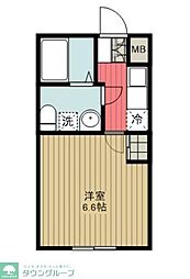 FORTWARABI 1Kの間取図画像