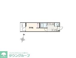 MELLAS南浦和V 1Kの間取図画像