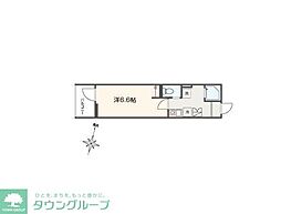 MELLAS南浦和V 1Kの間取図画像