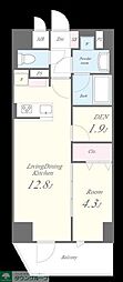 戸田市上戸田2丁目マンション 1SLDKの間取図画像
