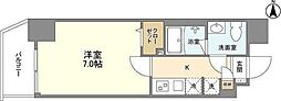 アルファコート蕨-2 1Kの間取図画像