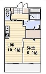 メディカルガーデン谷塚A 1LDKの間取図画像