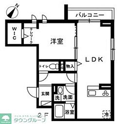 プレキシオンエース 1LDKの間取図画像