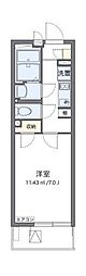 クレイノMIYABI 1Kの間取図画像