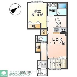 あんず 1LDKの間取図画像