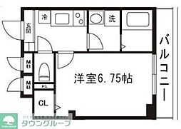 1stブレスト 1Kの間取図画像