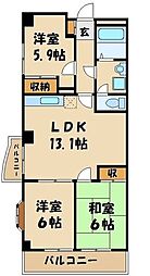 レジデンス武蔵野 3LDKの間取図画像