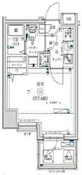 SQUARECITYカワグチナミキ 1Kの間取図画像