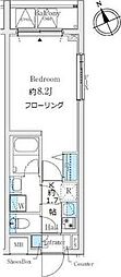 クレアポルテ川口元郷 1Kの間取図画像