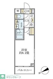 クレアポルテ川口元郷 1Kの間取図画像