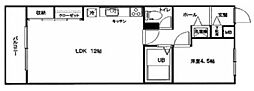 メープルコート中青木 1LDKの間取図画像
