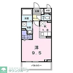 喜鈴 1Kの間取図画像